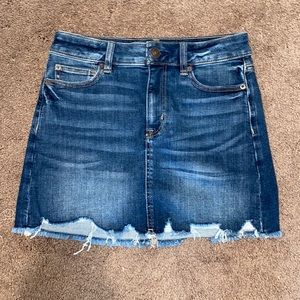 Women's hi-rise mini jean skirt
